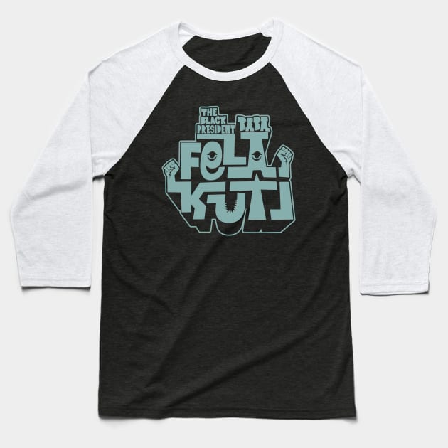 Fela Kuti - Afrobeat Revolution Baseball T-Shirt by Boogosh